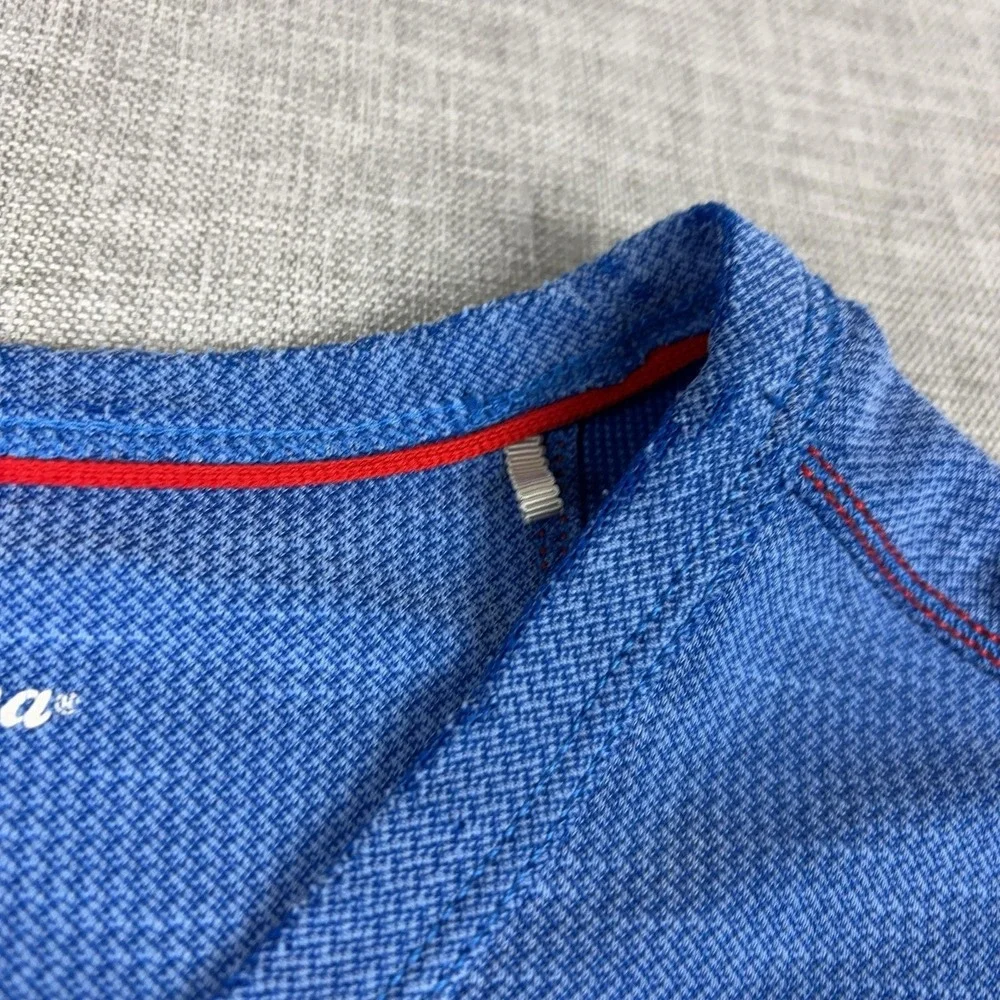 Tommy Bahama Shirt Mens 2XL Blue IslandZone V Neck Tagless Performance Tee